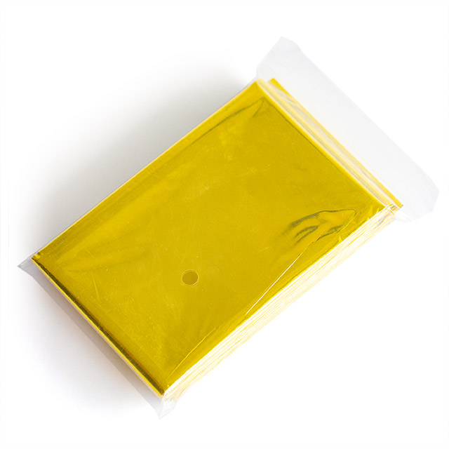 Couverture spatiale en Mylar de sauvetage d'urgence en argent et or