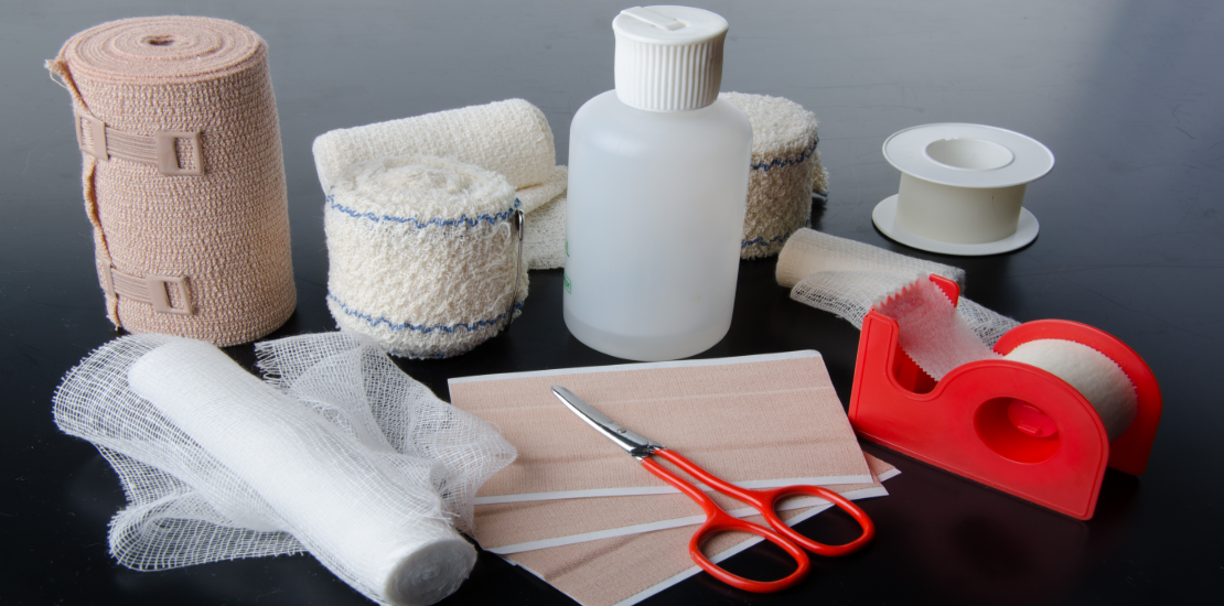 Une collection de produits pour le soin des plaies