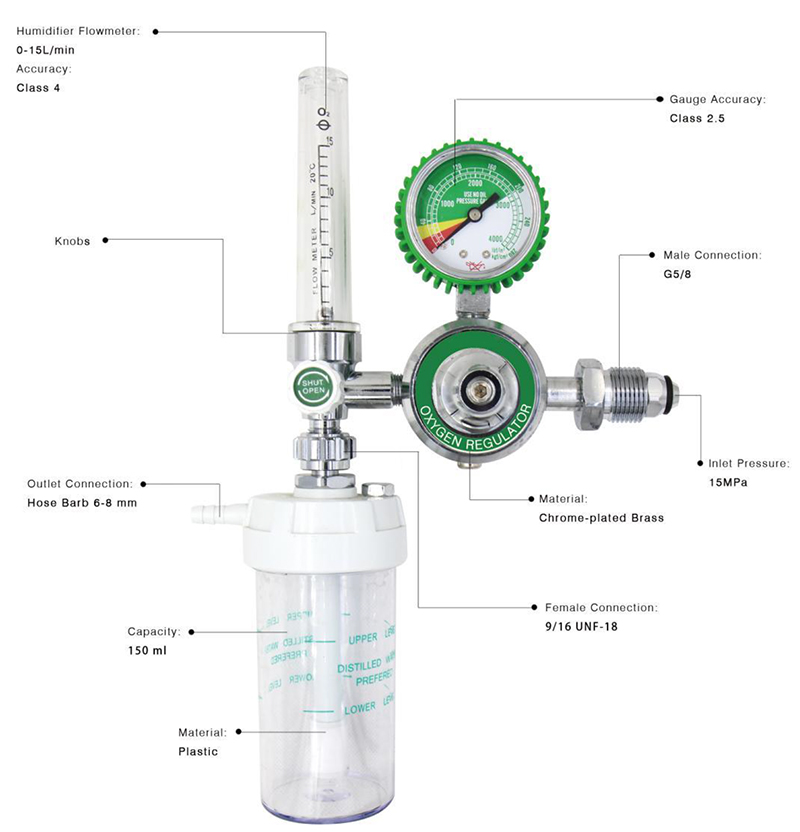 R&eacute;gulateur de 800-oxyg&egrave;ne