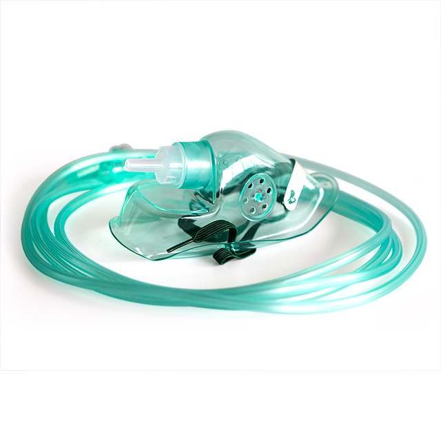 Masque facial à oxygène jetable en PVC avec tube du0026#39;oxygène de 2 m