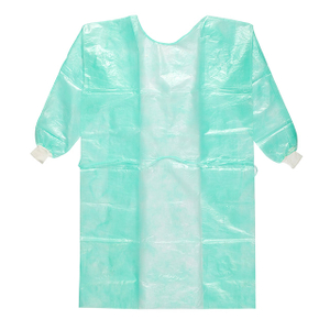Robe d'isolement jetable d'hôpital Aami niveau 2/3 PP avec manchette élastique