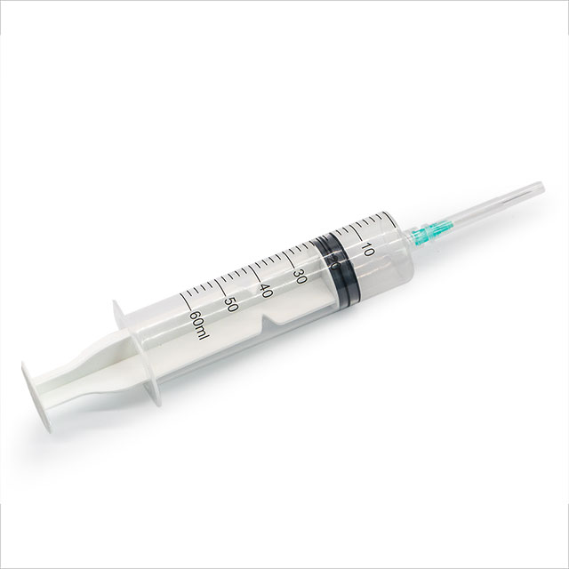 Seringue d'injection Luer Lock jetable médicale 5ml/20ml/60ml avec aiguille