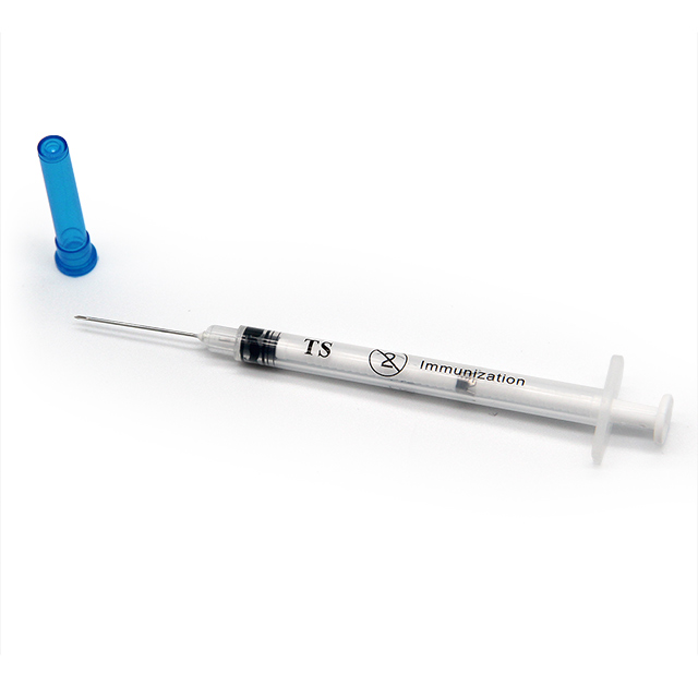 Seringue d'injection de vaccin en plastique jetable de qualité médicale avec aiguille