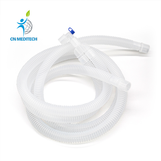 Circuit respiratoire d'anesthésie de circuit transparent en plastique jetable médical