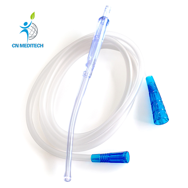 Tube de connexion d'aspiration Yankauer jetable avec poignée à pointe simple