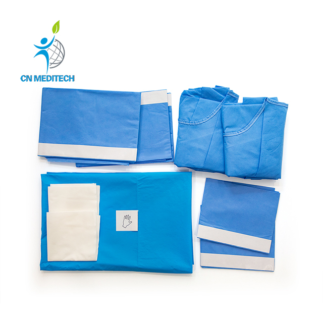 Kit d'opération chirurgicale stérile médical d'hôpital Kit de paquet de champ chirurgical universel stérile général jetable