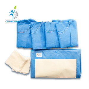 Pack de kits chirurgicaux chirurgicaux stériles jetables médicaux pour césarienne pour naissance de bébé