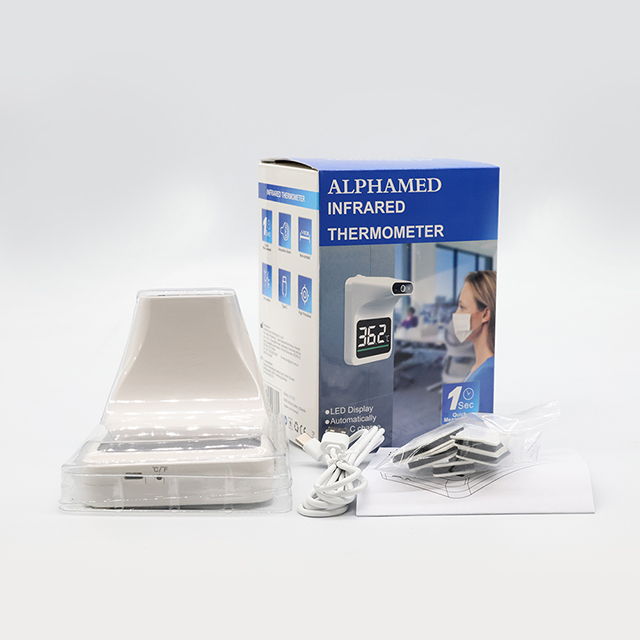 Grand écran LCD mains libres thermomètre infrarouge fixé au mur 