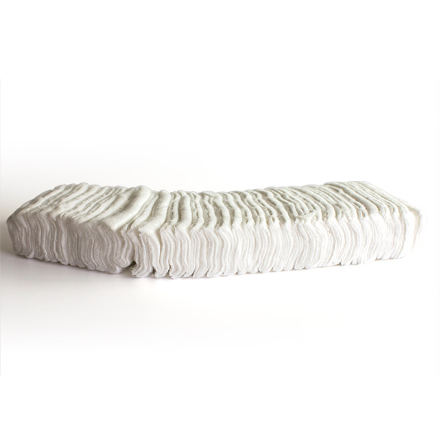 Plis de coton pliés jetables Laine de coton Zig Zag