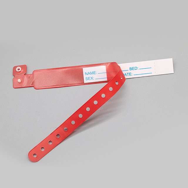 Bande d'identification de bracelets d'identification de patient d'insertion jetable de PVC