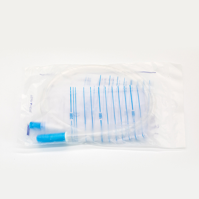 Sac de collecte d'urine à valve poussoir pour adulte jetable