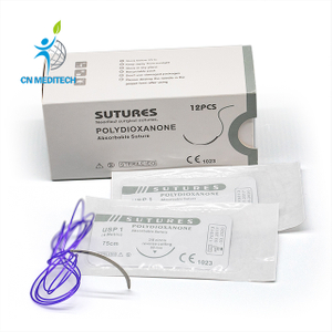 Suture monofilament résorbable en polydioxanone avec aiguille à coupe inversée