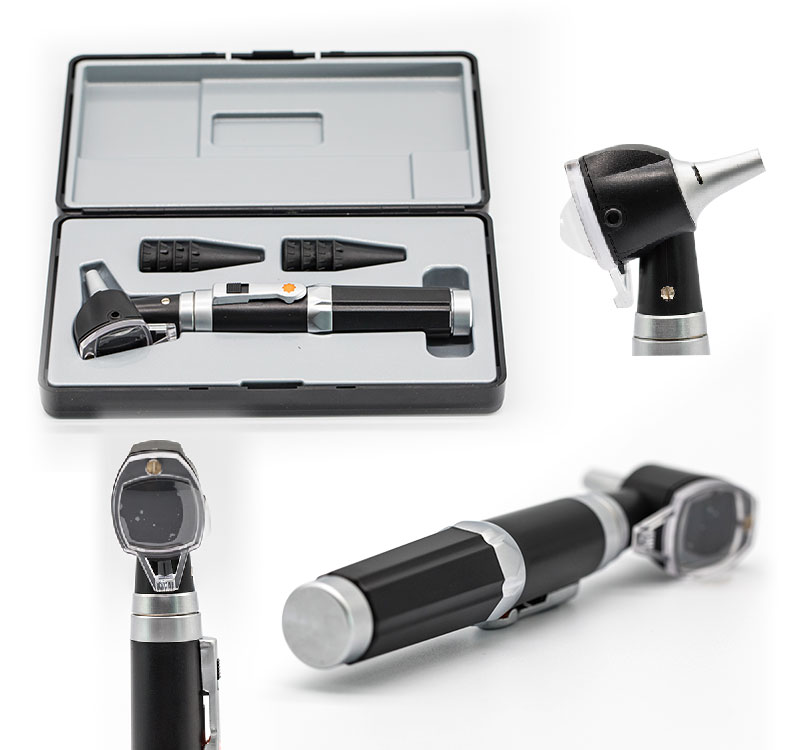 Otoscope optique de fibre optique portatif &agrave; grande vue avec lumi&egrave;re LED