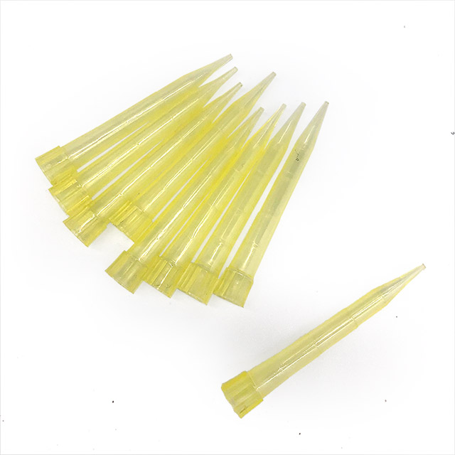 Embouts de pipette de filtre jaune en plastique stériles jetables 200ml