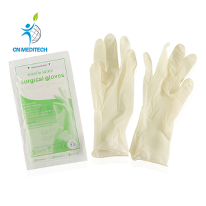 Gant chirurgical en latex en poudre médical jetable 