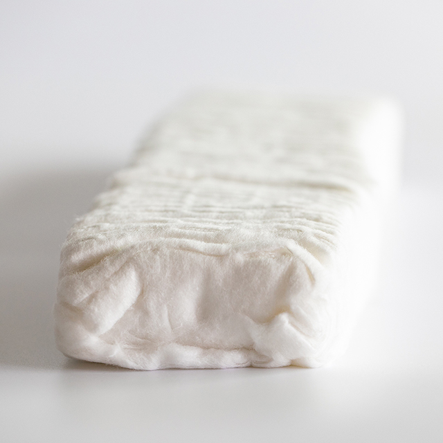 Plis de coton pliés jetables Laine de coton Zig Zag