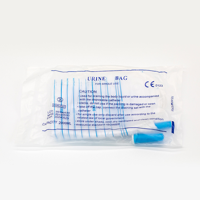 Sac de collecte d'urine à valve poussoir pour adulte jetable