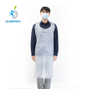 Tablier PE imperméable jetable en PEHD/LDPE