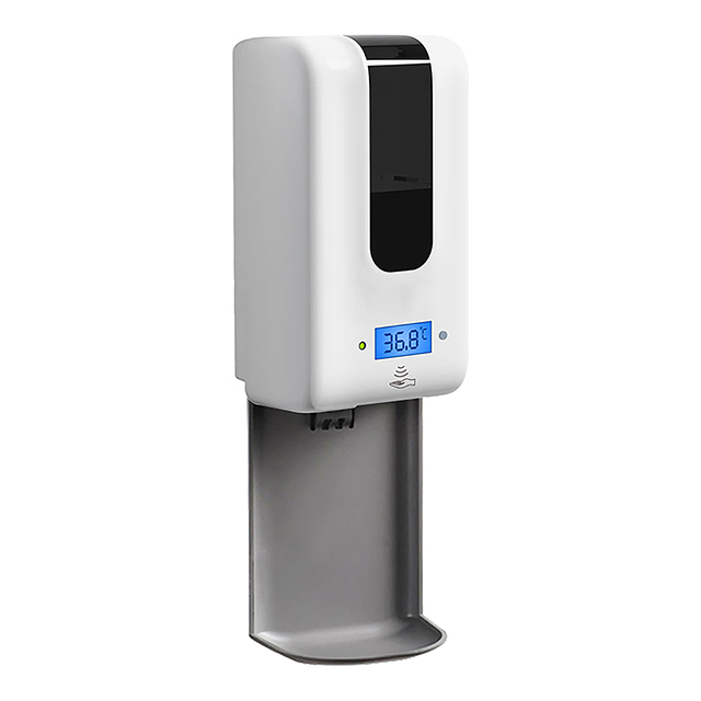 Distributeur de savon de mesure de la température de désinfectant pour les mains automatique fixé au mur de 1200 ml