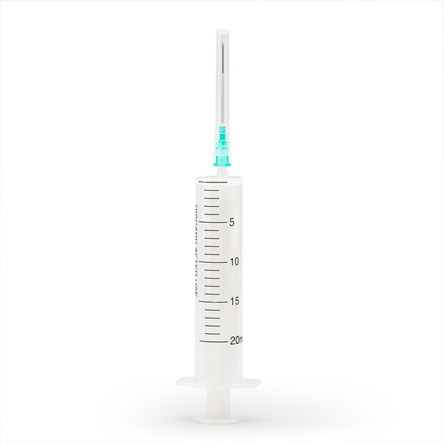 Seringue d'injection Luer Slip jetable en deux parties avec aiguille