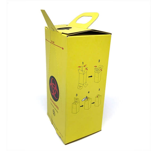 Conteneur pointu en papier jetable pour déchets médicaux