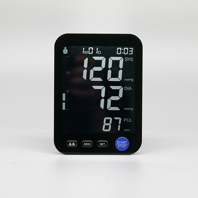 Grand écran numérique LCD, appareil BP, moniteur automatique de pression artérielle pour le haut du bras