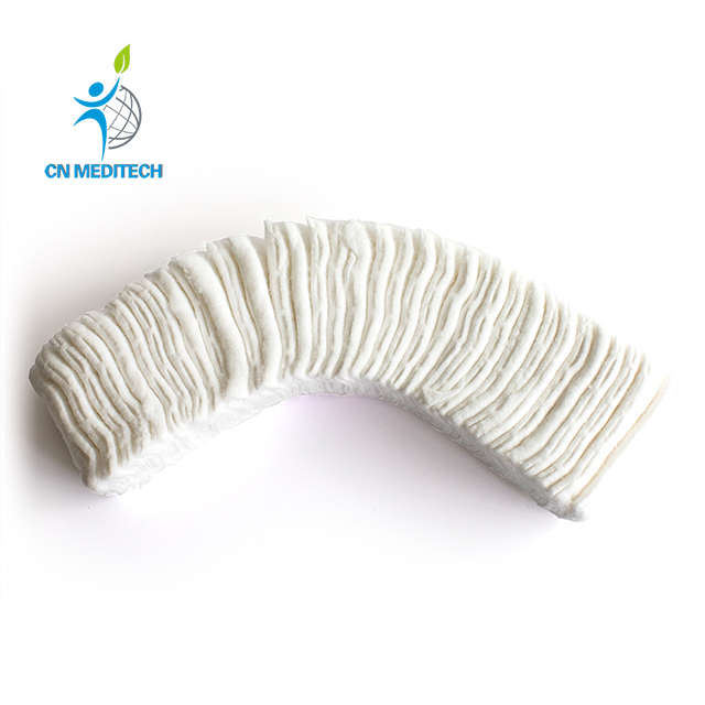 Plis de coton pliés jetables Laine de coton Zig Zag