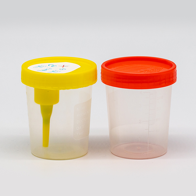 Tasse de collecte d'échantillons de selles en plastique jetable, 30ml 40ml 60ml