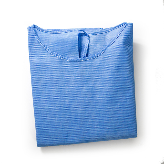 Blouse chirurgicale non tissée imperméable stérile jetable pour usage hospitalier