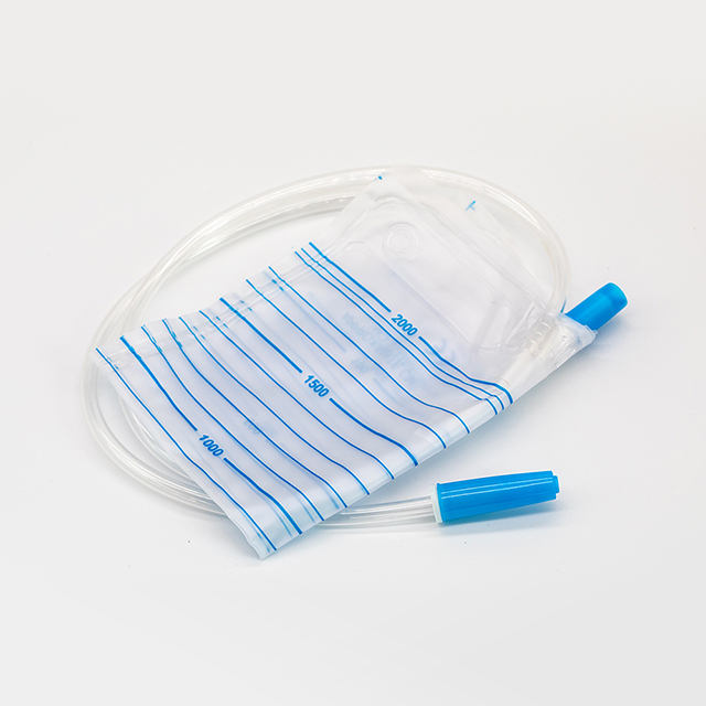 Sac de collecte d'urine à valve poussoir pour adulte jetable