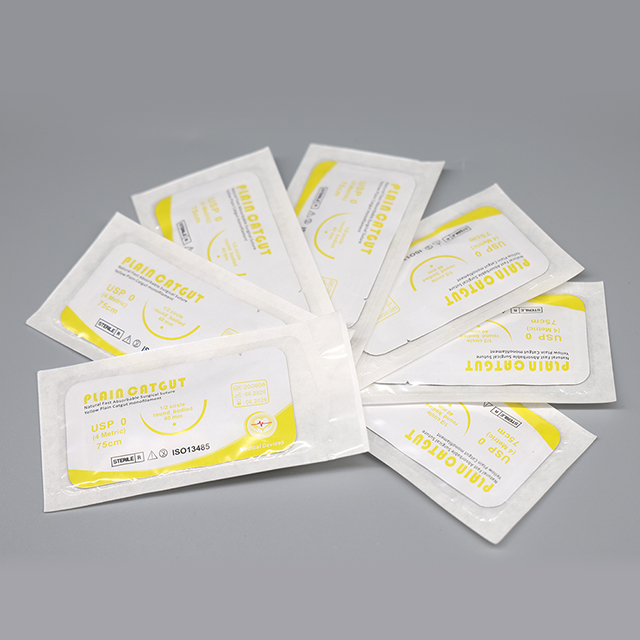 Suture chromique simple résorbable chirurgicale avec aiguille